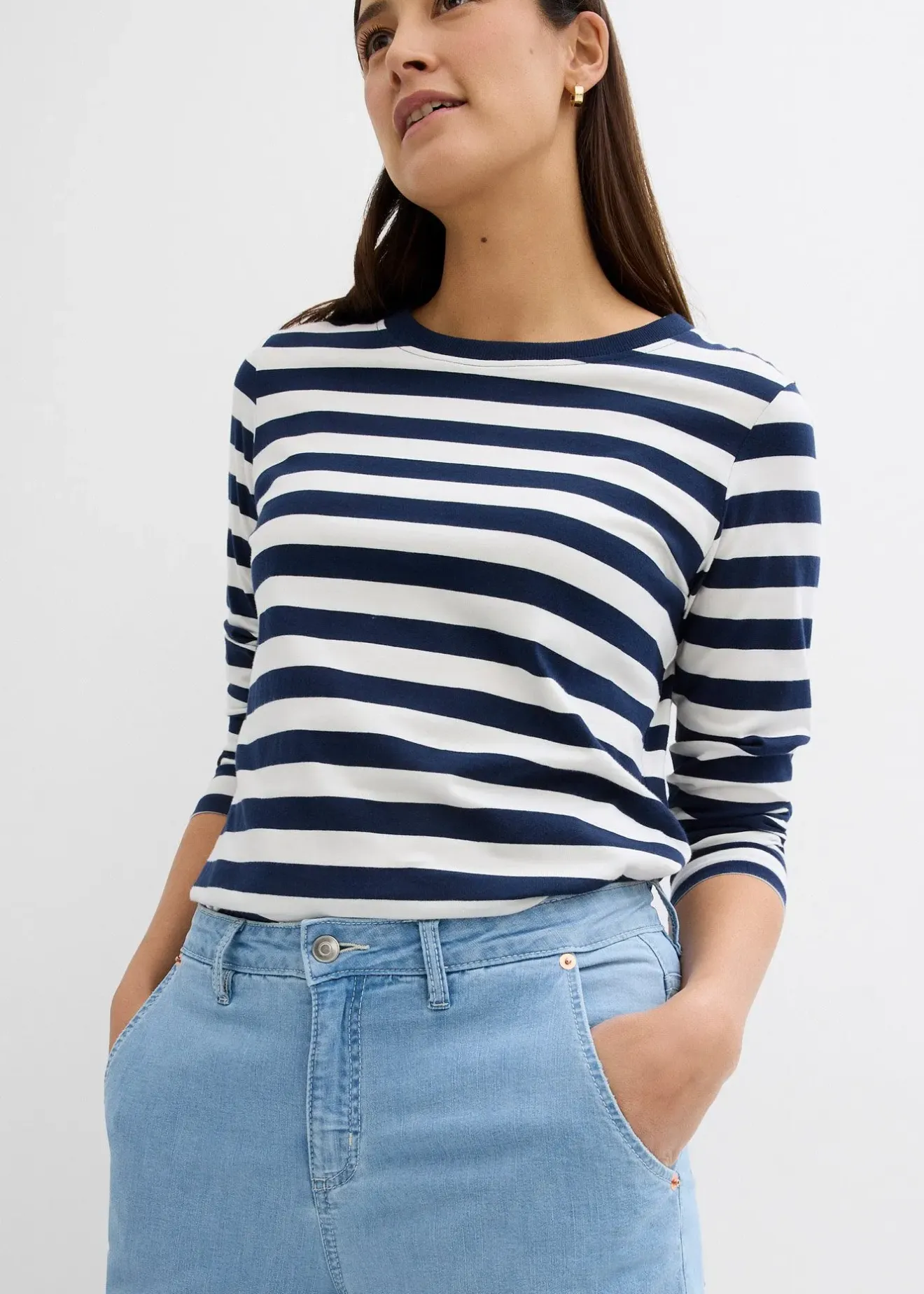 bonprix Jean balloon taille mi-haute ultra doux, cropped|Femme Jeans