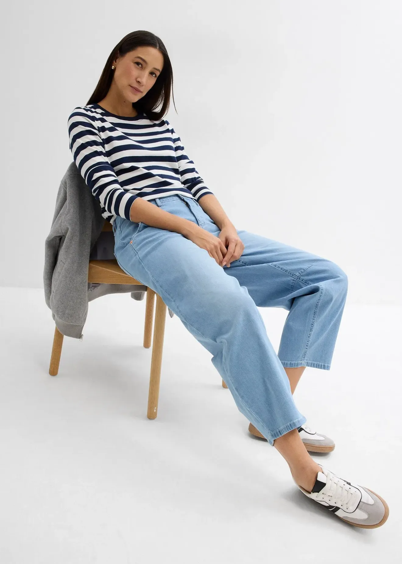 bonprix Jean balloon taille mi-haute ultra doux, cropped|Femme Jeans