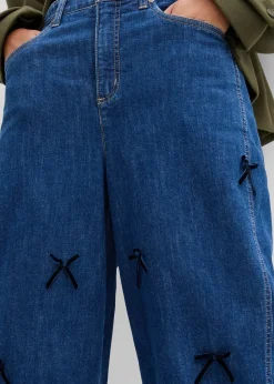 Femme bonprix Jeans|Jean barrel, taille haute et élastiquée