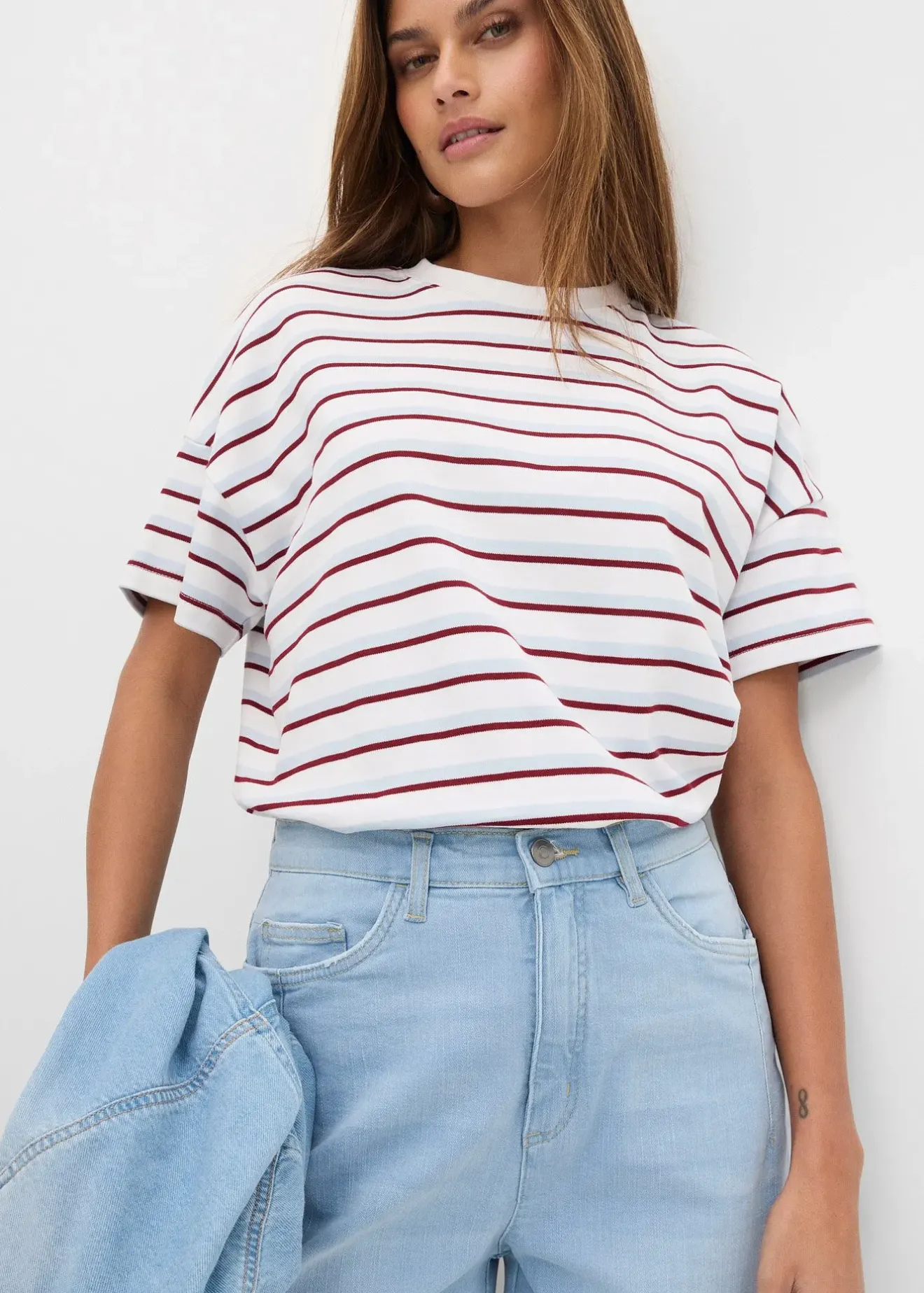 bonprix Jean barrel taille haute en coton|Femme Jeans