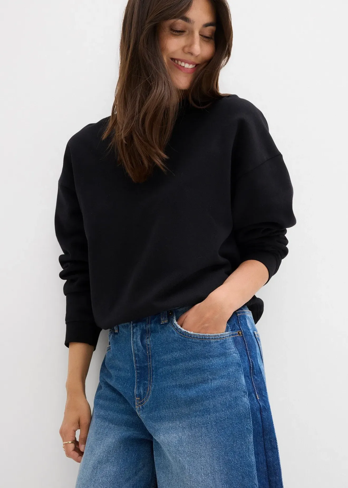 bonprix Jean barrel taille haute, cropped|Femme Jeans