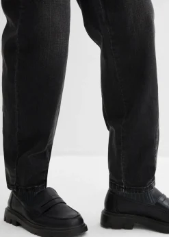 Femme bonprix Jeans|Jean barrel taille haute en coton