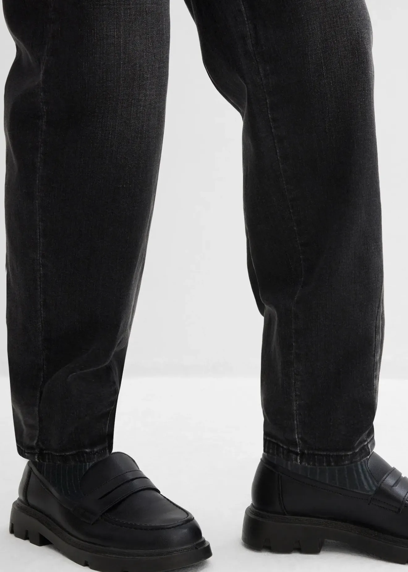 Femme bonprix Jeans|Jean barrel taille haute en coton