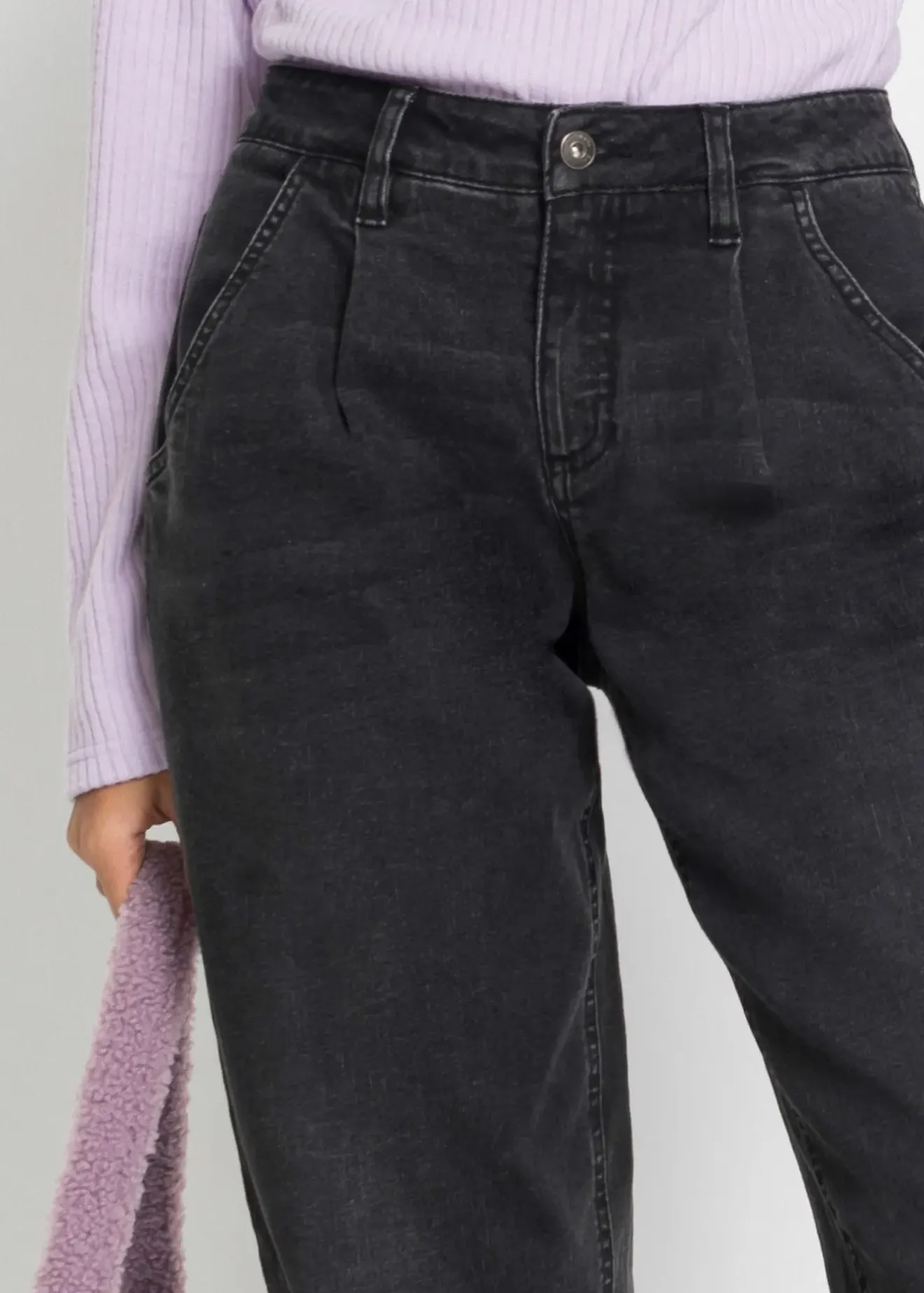 bonprix Jean Barrel, taille mi-haute, extensible|Femme Jeans