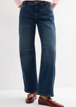 Femme bonprix Tailles Petite|Jean barrel, taille mi-haute