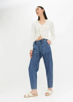 bonprix Jean barrel taille mi-haute élastiquée|Femme Jeans
