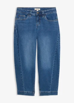 Femme bonprix Jeans|Jean barrel taille mi-haute, cropped