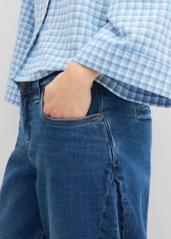 Femme bonprix Jeans|Jean barrel taille mi-haute, cropped