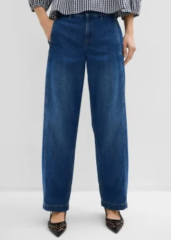 Femme bonprix Jeans|Jean barrel, taille mi-haute