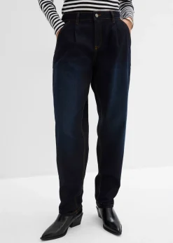 Femme bonprix Jeans|Jean Barrel, taille mi-haute, extensible