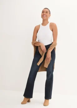 bonprix Jean Bootcut, taille haute et élastiquée|Femme Jeans