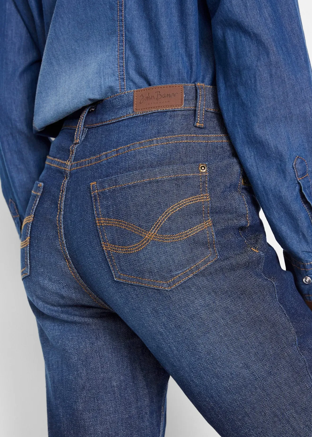 Femme bonprix Vêtements Thermiques|Jeans|Jean bootcut taille haute, thermique