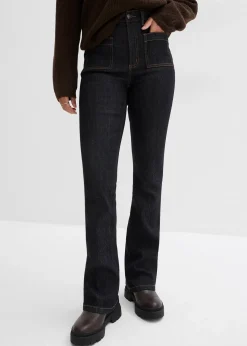bonprix Jean bootcut taille haute élastiquée|Femme Jeans|Tailles Petite