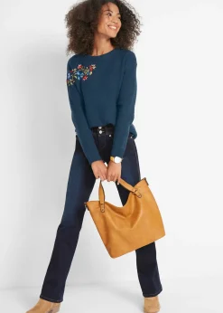 Femme bonprix Jeans|Jean bootcut taille haute, sculptant