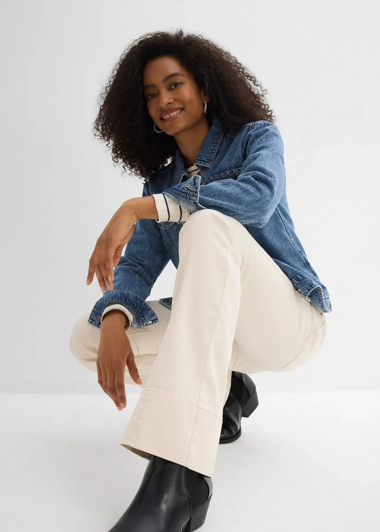 Femme bonprix Jeans|Tailles Petite|Jean bootcut taille haute