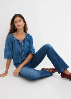 bonprix Jean bootcut taille mi-haute, extensible|Femme Jeans