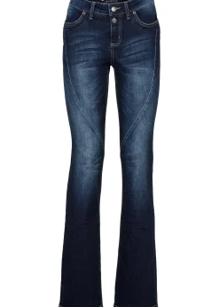 bonprix Jean bootcut taille mi-haute, extensible|Femme Jeans|Tailles Petite