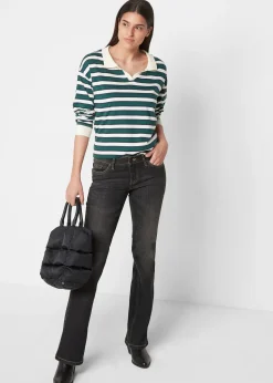 bonprix Jean bootcut taille mi-haute, extensible et confortable|Femme Jeans