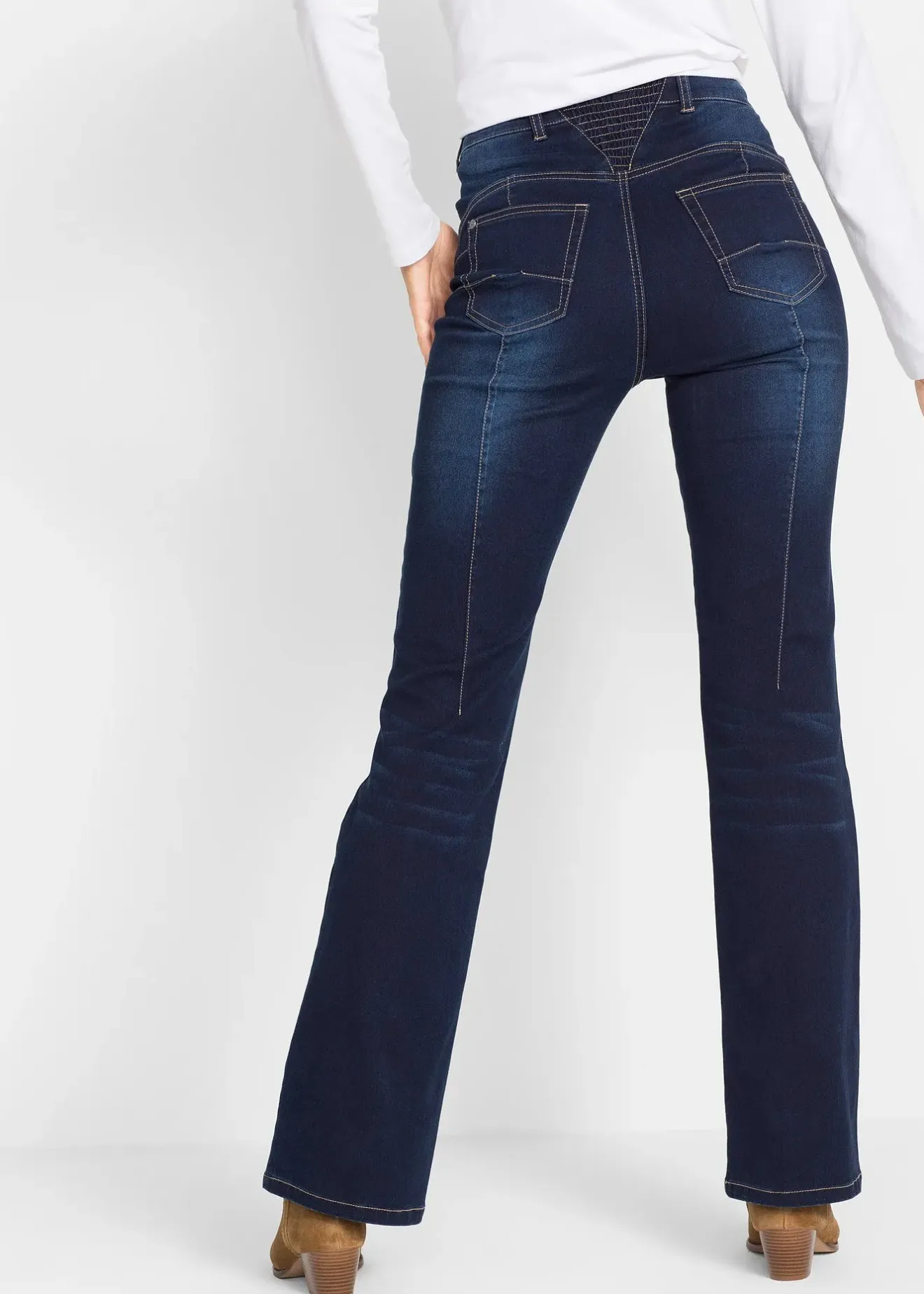 bonprix Jean bootcut taille mi-haute, sculptant|Femme Jeans