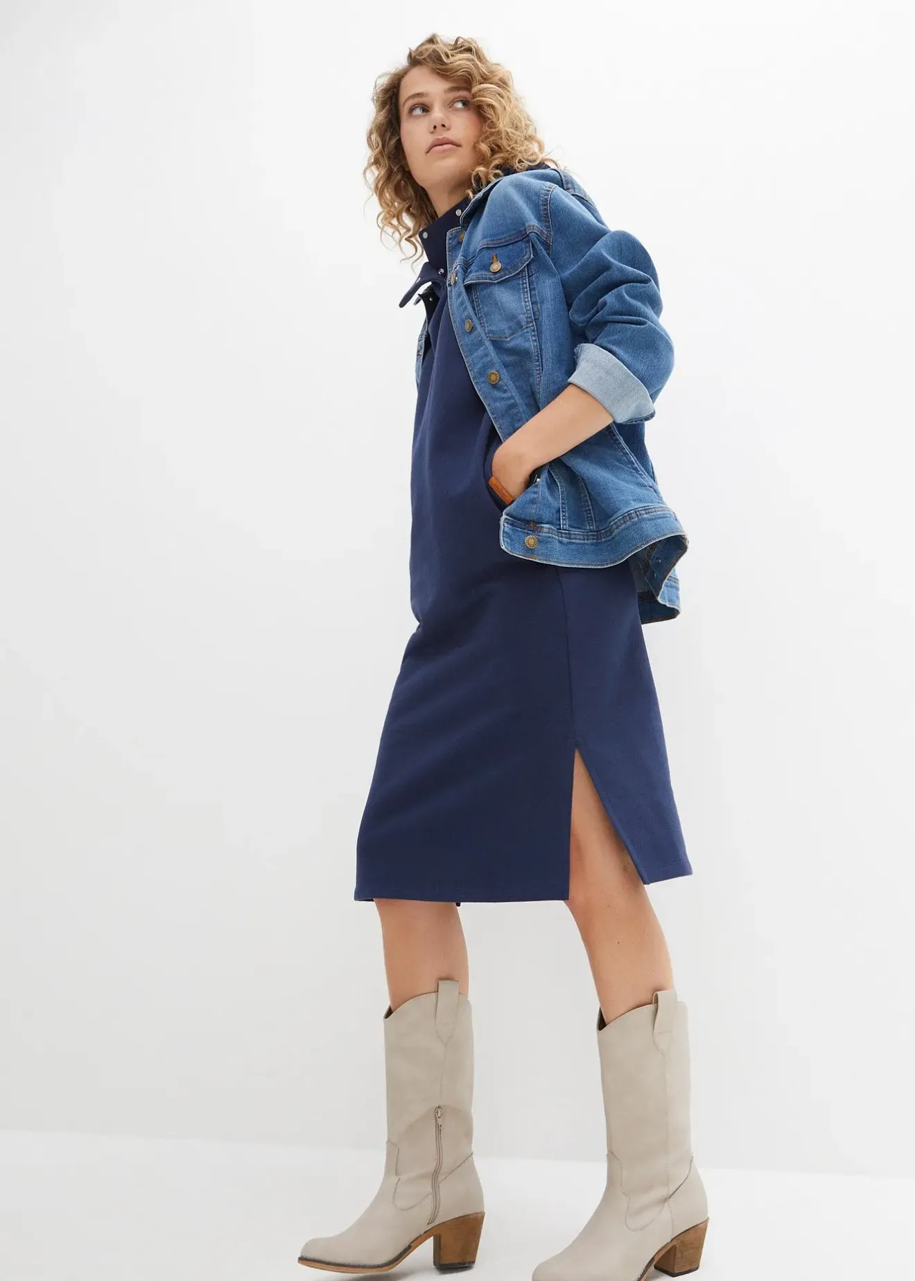 bonprix Jean bootcut taille mi-haute, extensible|Femme Jeans