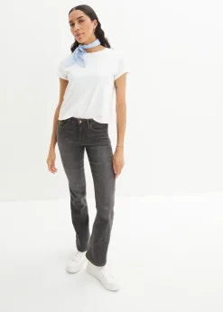 Femme bonprix Tailles Petite|Jeans|Jean bootcut taille mi-haute, extensible