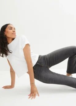 Femme bonprix Tailles Petite|Jeans|Jean bootcut taille mi-haute, extensible