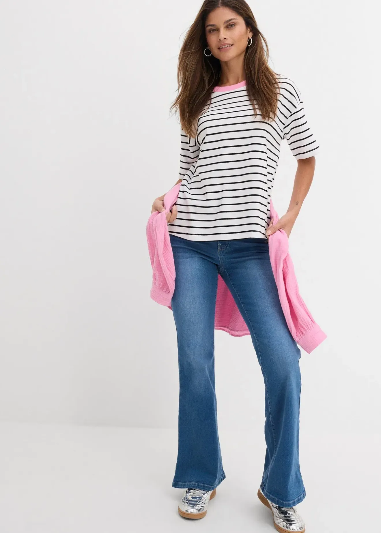 Femme bonprix Tailles Petite|Jeans|Jean bootcut, taille mi-haute