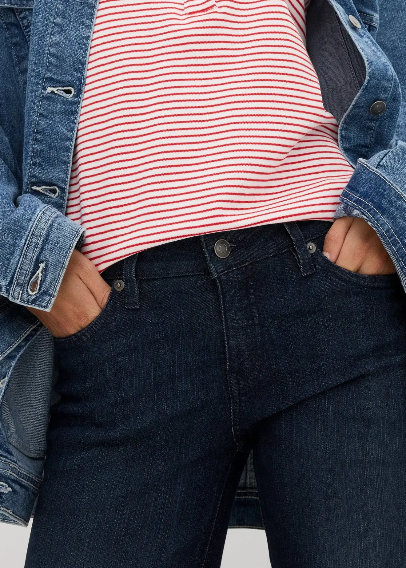 bonprix Jean bootcut taille mi-haute, extensible|Femme Tailles Petite