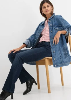 bonprix Jean bootcut taille mi-haute, extensible|Femme Tailles Petite