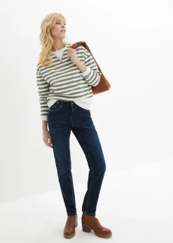Femme bonprix Jeans|Jean Boyfriend taille mi-haute, extensible