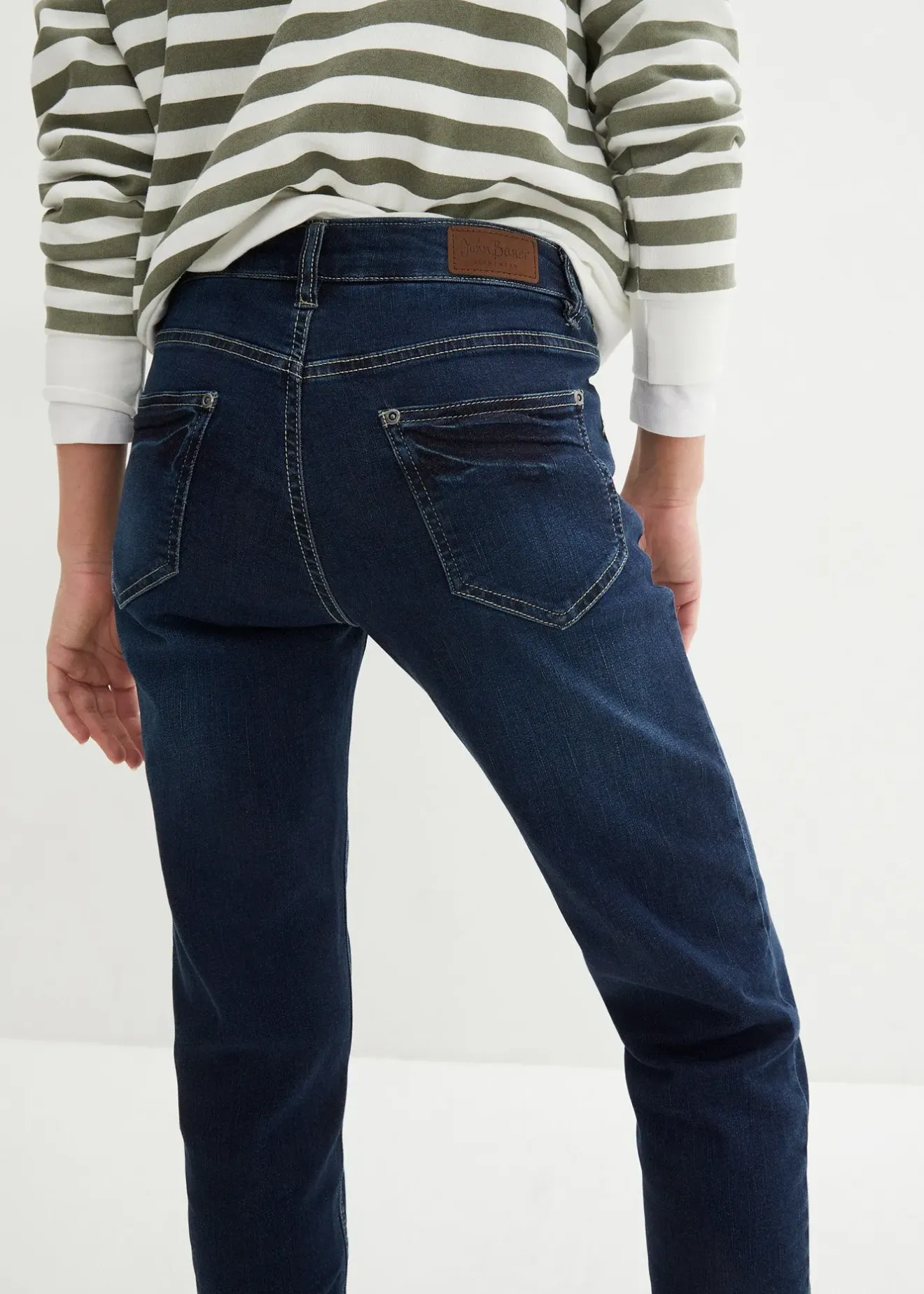 Femme bonprix Jeans|Jean Boyfriend taille mi-haute, extensible