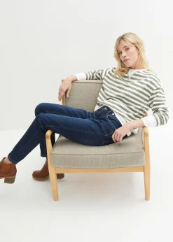 Femme bonprix Jeans|Jean Boyfriend taille mi-haute, extensible