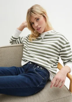 Femme bonprix Jeans|Jean Boyfriend taille mi-haute, extensible