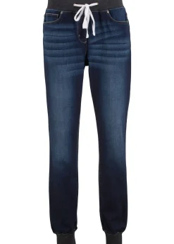 Femme bonprix Jeans|Jean Boyfriend, taille mi-haute élastiquée
