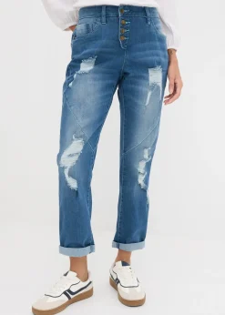 bonprix Jean boyfriend taille mi-haute|Femme Jeans