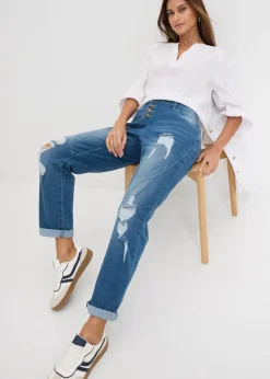 bonprix Jean boyfriend taille mi-haute|Femme Jeans