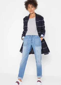 bonprix Jean boyfriend taille mi-haute, stretch confort|Femme Jeans