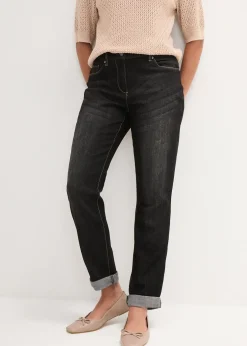 bonprix Jean boyfriend taille mi-haute, extensible|Femme Jeans