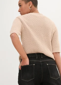 bonprix Jean boyfriend taille mi-haute, extensible|Femme Jeans