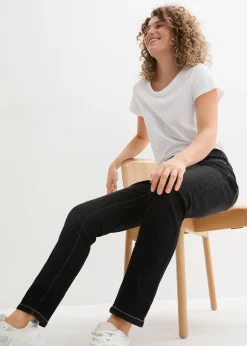 bonprix Jean boyfriend taille mi-haute, extensible|Femme Jeans