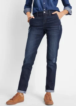 bonprix Jean boyfriend taille mi-haute, extensible|Femme Jeans