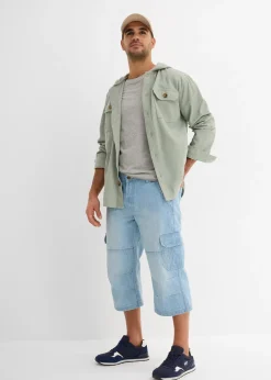 Homme bonprix Jeans|Jean cargo 3/4 regular droit