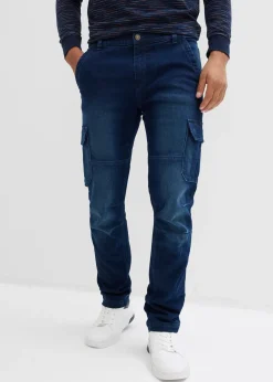 Homme bonprix Vêtements Thermiques|Jeans|Jean cargo avec doublure thermique en flanelle et taille élastiquée, droit