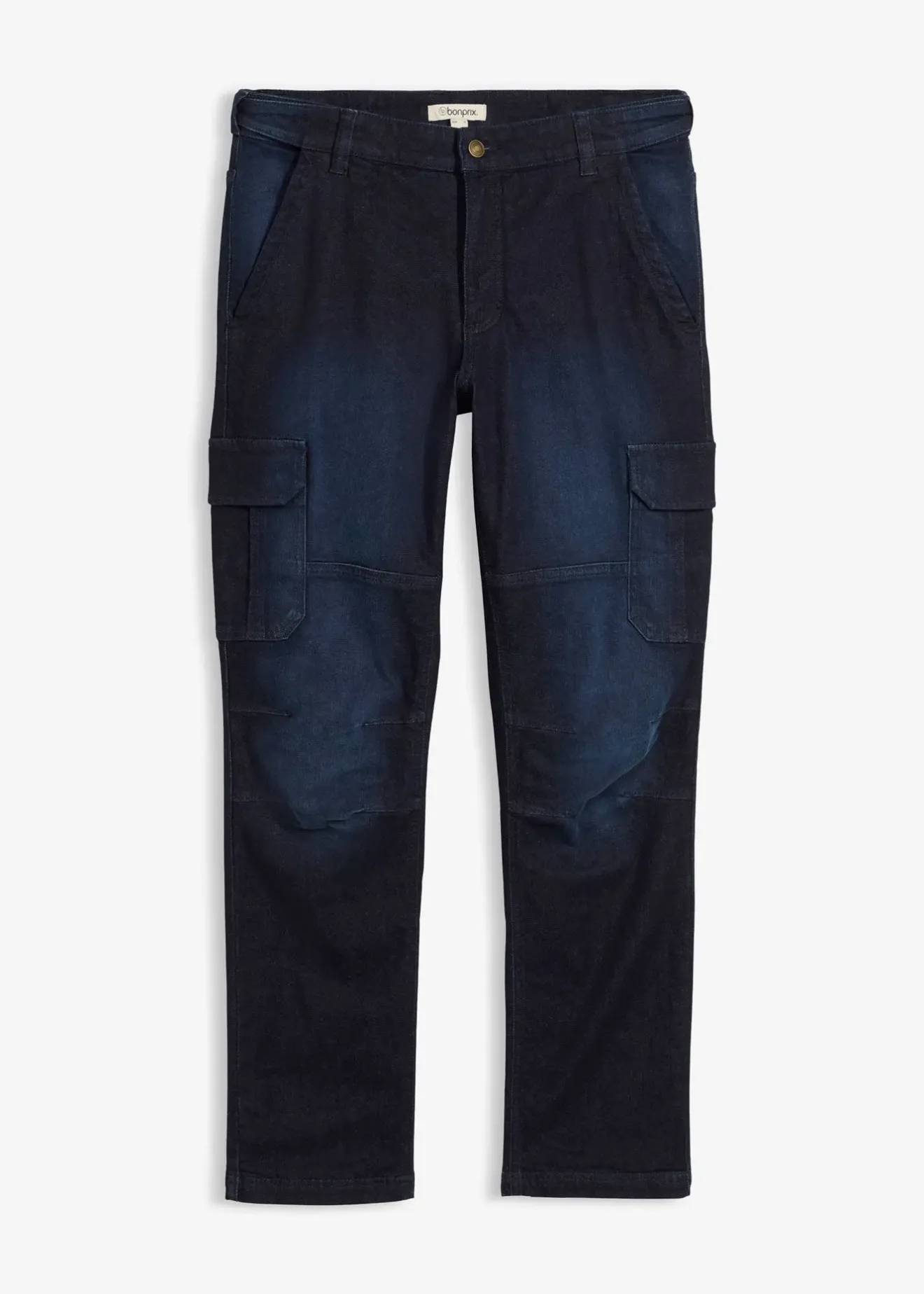 Homme bonprix Jeans|Vêtements Thermiques|Jean cargo avec doublure thermique en flanelle et taille élastiquée, droit