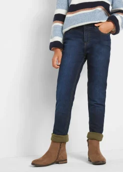 Enfant bonprix Vêtements Enfant|Filles 9-16 Ans·Vestes Outdoor|Jean chaud taille mi-haute, doublure jersey