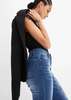 bonprix Jean corsaire avec imprimé papillon|Femme Jeans