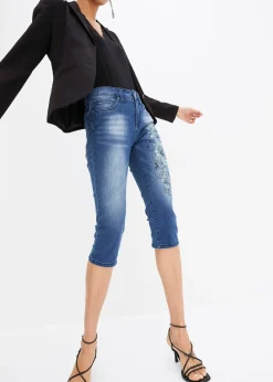 bonprix Jean corsaire avec imprimé papillon|Femme Jeans