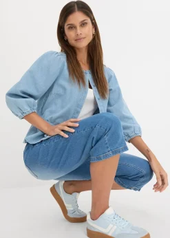 Femme bonprix Jeans|Jean corsaire slim, taille mi-haute