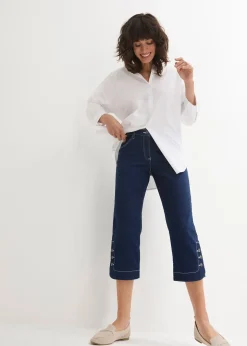 Femme bonprix Jeans|Jean corsaire, taille mi-haute