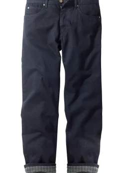 Homme bonprix Vêtements Thermiques|Vêtements De Plein Air|Jean droit, coupe classique, doublure chaude en flanelle